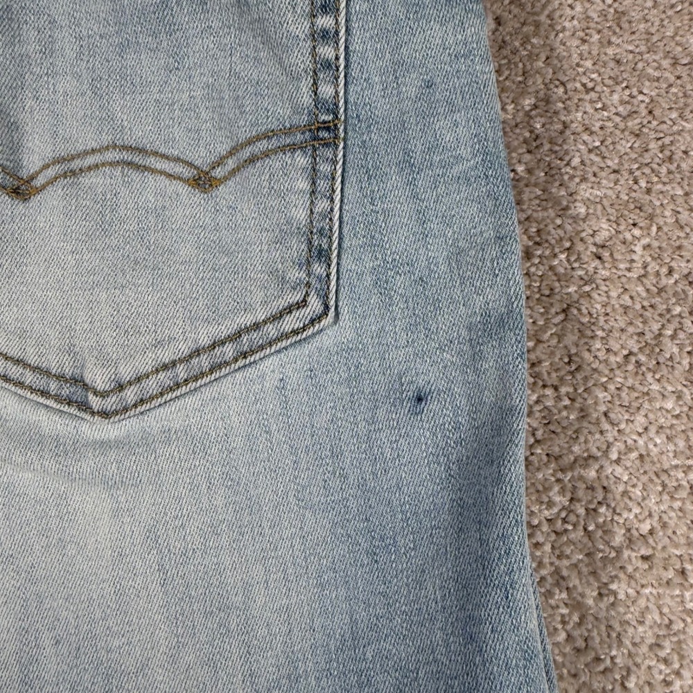 American Eagle Slim Straight Jeans Mens 28x28 (FITS 28x27) Light Wash Flex READ - Picture 3 of 12